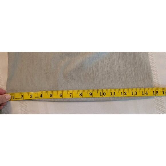 Women's Palazzo Overall Jumpsuit Romper L Beige Tan Neutral Color Big Bib Pocket - Picture 11 of 11